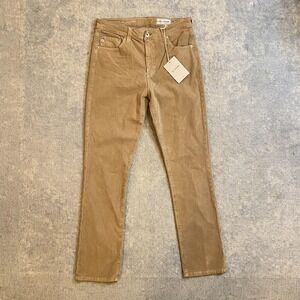 AG Adriano Goldschmied Mari Pants Womens 29 Brown High Rise Straight Corduroy
